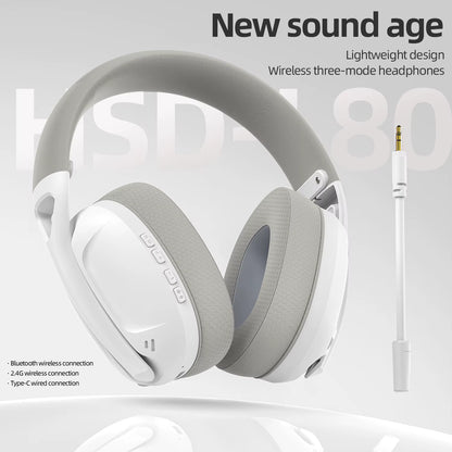 L80 Bluetooth Wireless Wired Three-Mode Gaming Headset Laptop Home Lightweight Headset with Microphone